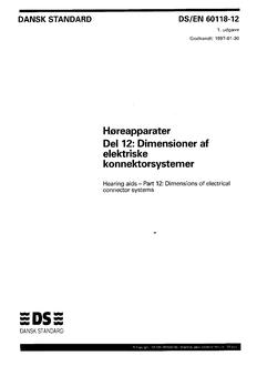 DANSK DS/EN 60118-12