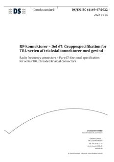 DANSK DS/EN IEC 61169-67