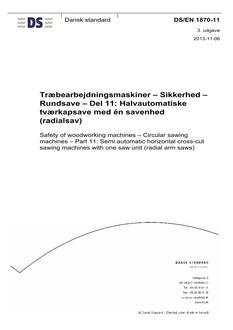 DANSK DS/EN 1870-11