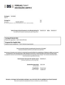 DANSK DSF/ISO/DIS 10079-4