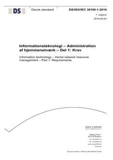 DANSK DS/ISO/IEC 30100-1