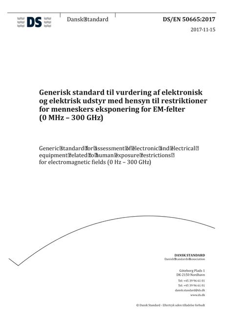 DANSK DS/EN 50665