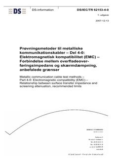 DANSK DS/IEC/TR 62153-4-0