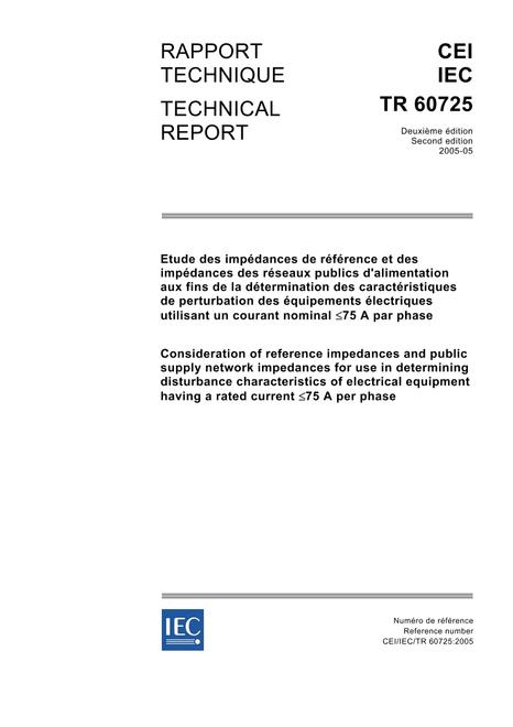 IEC/TR 60725 Ed. 2.0 b:2005