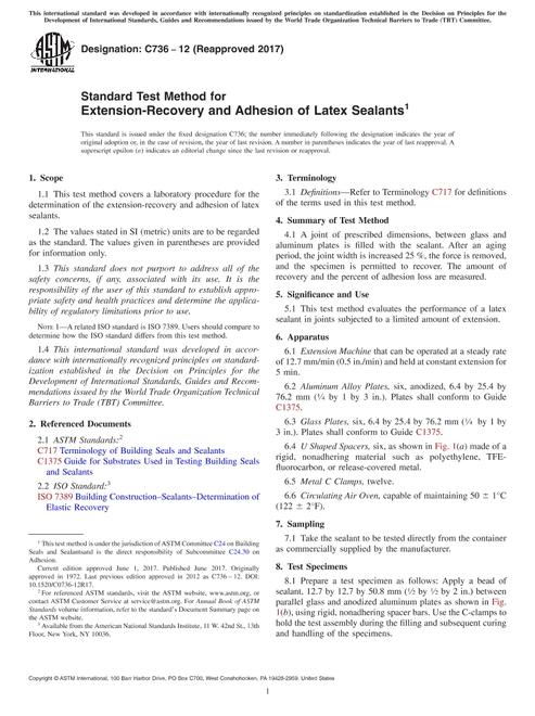 ASTM C736-12(2017)