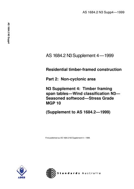AS 1684.2 N3 SUPP 4-1999