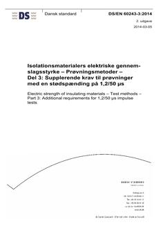 DANSK DS/EN 60243-3