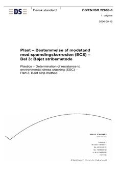 DANSK DS/EN ISO 22088-3