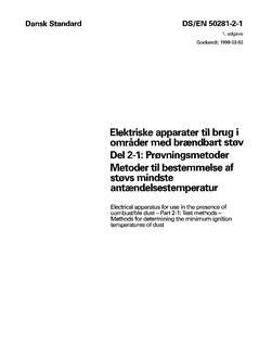 DANSK DS/EN 50281-2-1