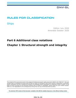 DNV DNVGL-RU-SHIPS PART 6 CHAPTER 1