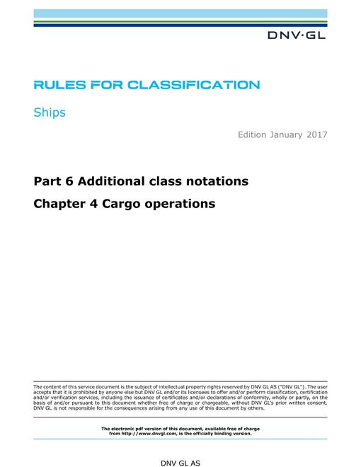 DNV DNVGL-RU-SHIPS PART 6 CHAPTER 4