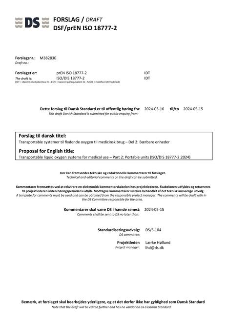DANSK DSF/PREN ISO 18777-2