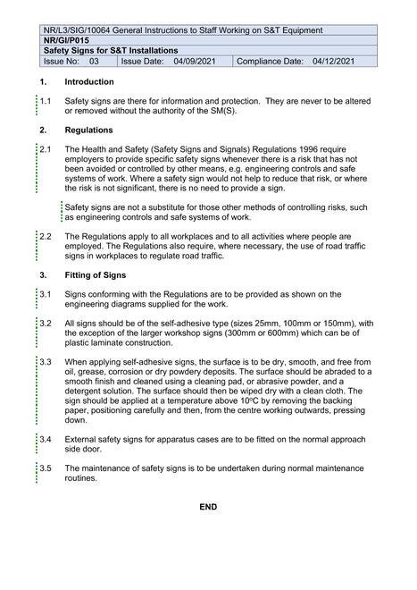 NR NR/L3/SIG/10064/GI/P015 ISSUE 3