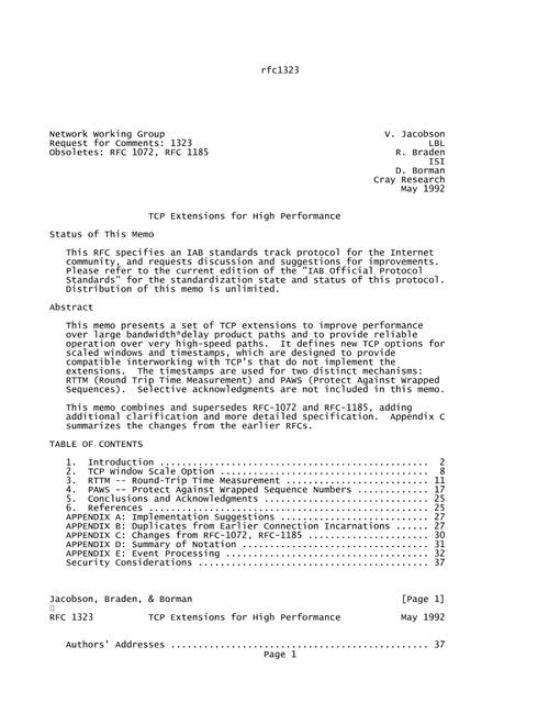 IETF RFC 1323