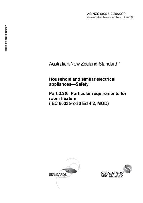 AS/NZS 60335.2.30:2009