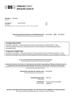 DANSK DSF/PREN 13141-8