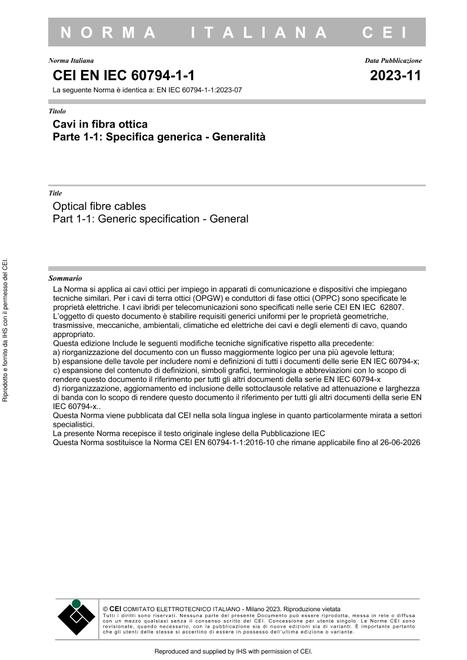 CEI EN IEC 60794-1-1