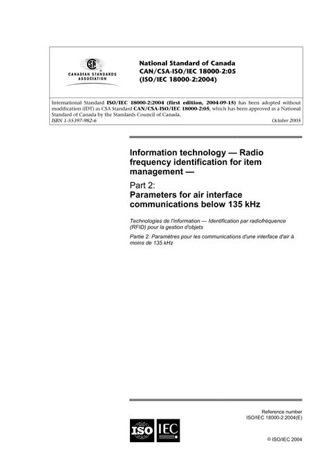 CAN/CSA-ISO/IEC 18000-2-05