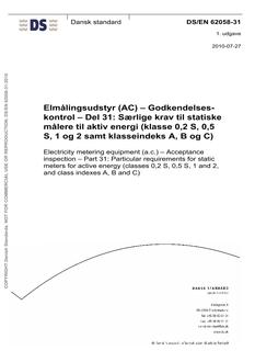 DANSK DS/EN 62058-31