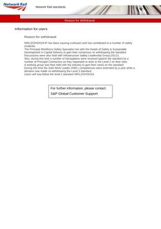 NR NR/L3/OHS/019-IP ISSUE 1