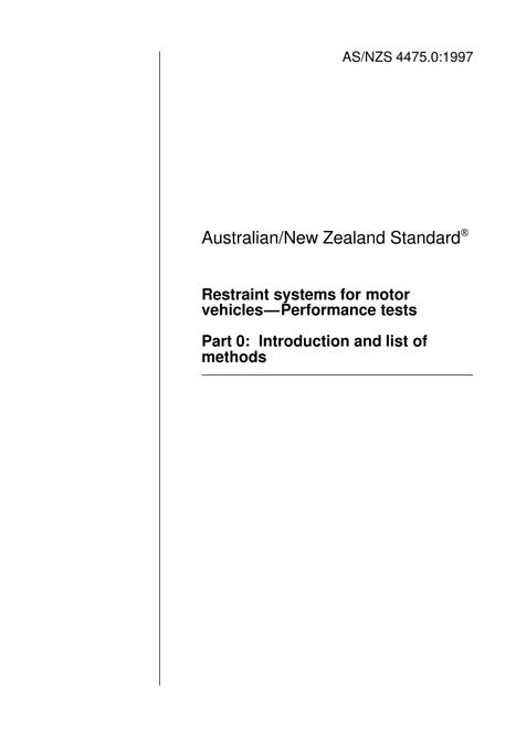 AS/NZS 4475.0:1997