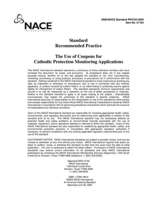 NACE RP0104-2004