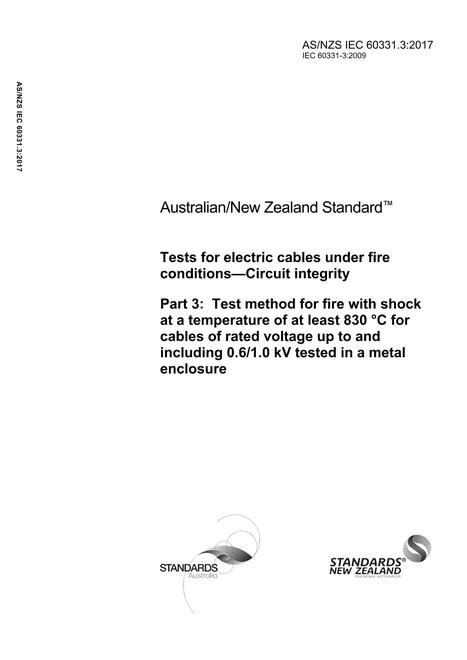 AS/NZS IEC 60331.3:2017