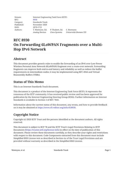 IETF RFC 8930