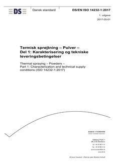 DANSK DS/EN ISO 14232-1