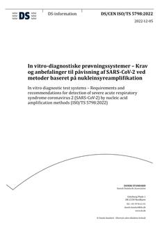 DANSK DS/CEN ISO/TS 5798