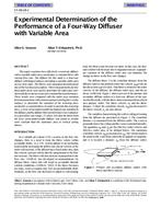 SF-98-28-1 -- Experimental Determination of the Performance of a Four-Way Diffuser with Variable Area