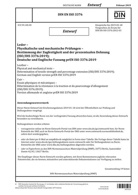 DIN EN ISO 3376 - DRAFT