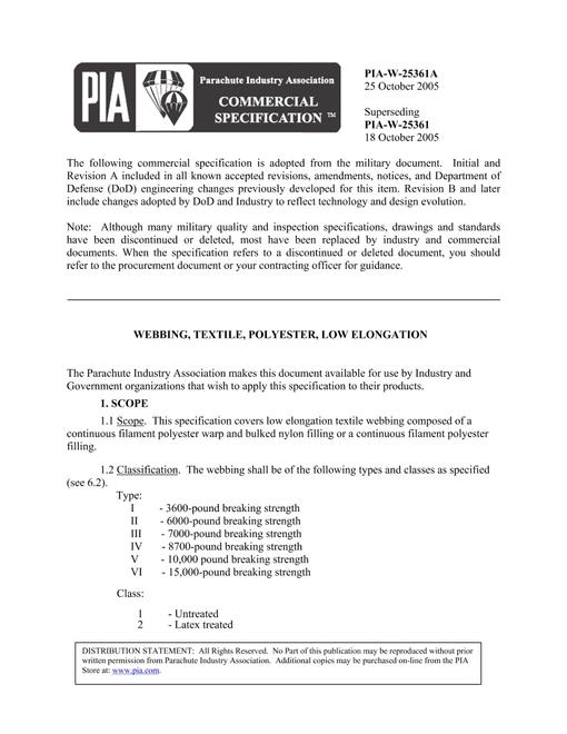 PIA PIA-W-25361A