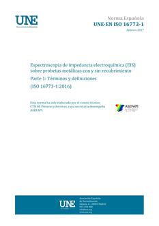 AENOR UNE-EN ISO 16773-1