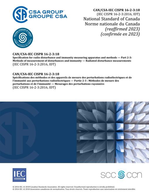 CAN/CSA-IEC CISPR 16-2-3:18 (R2023)
