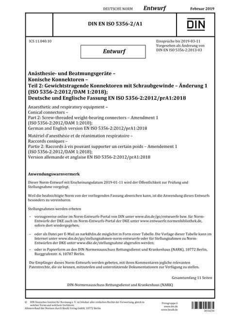 DIN EN ISO 5356-2/A1 - DRAFT
