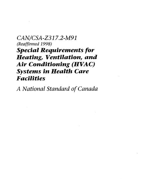 CAN/CSA Z317.2-M91 (R1998)