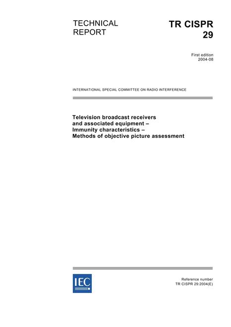 CISPR/TR 29 Ed. 1.0 en:2004
