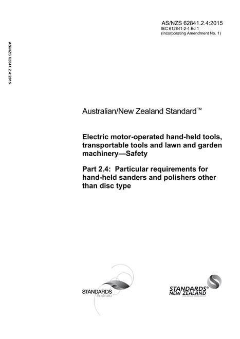 AS/NZS 62841.2.4:2015