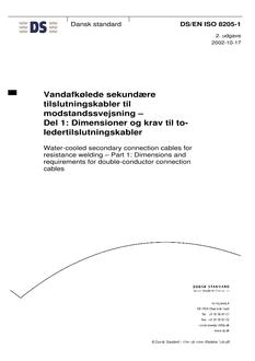 DANSK DS/EN ISO 8205-1
