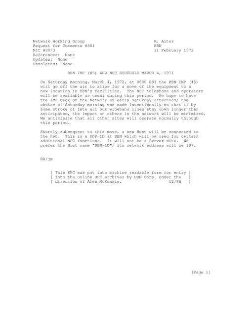 IETF RFC 301