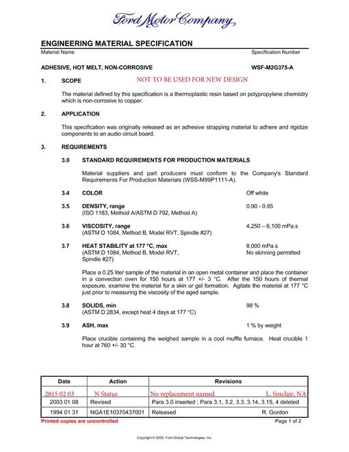 FORD WSF-M2G375-A