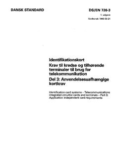 DANSK DS/EN 726-3