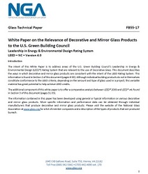LEED White Paper - Decorative (Glass Technical Paper DD 11-0917)