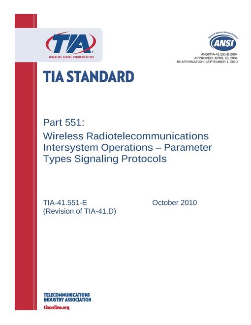TIA ANSI/TIA-41.551-E