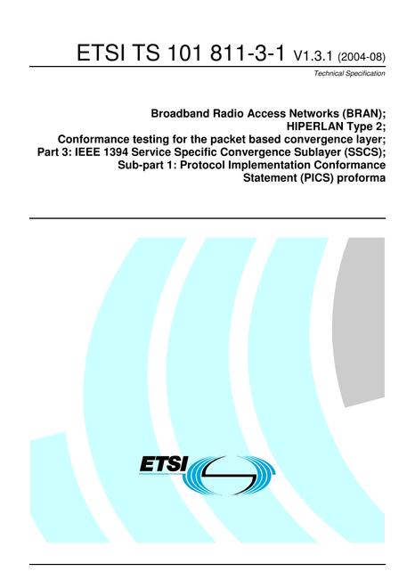 ETSI TS 101 811-3-1