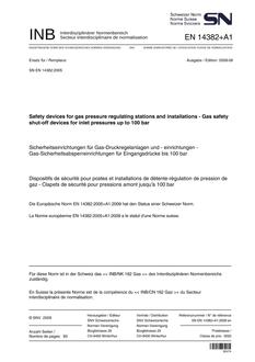 SNV SN EN 14382+A1