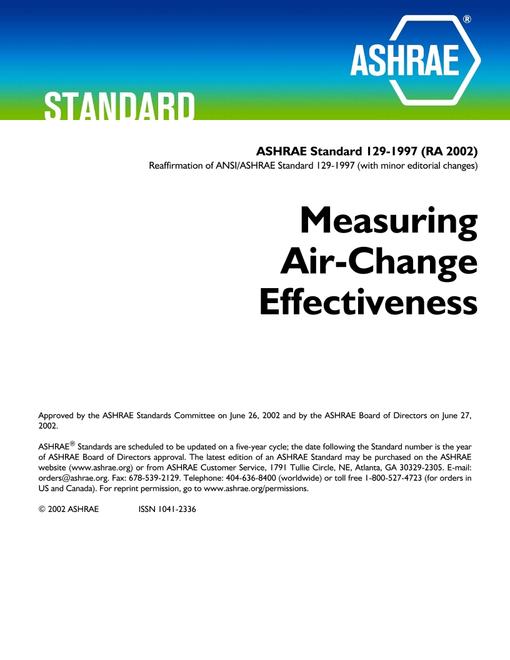 ASHRAE 129-1997 (RA 2002)