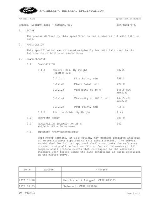 FORD ESA-M1C178-A