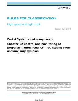 DNV DNVGL-RU-HSLC PART 4 CHAPTER 12